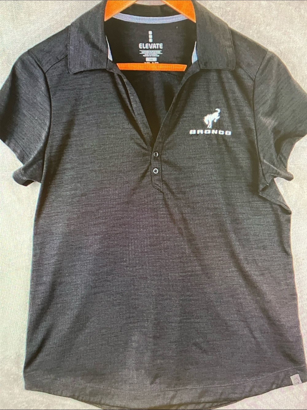 Elevate Bronco Women's Charcoal Black Polo Shirt